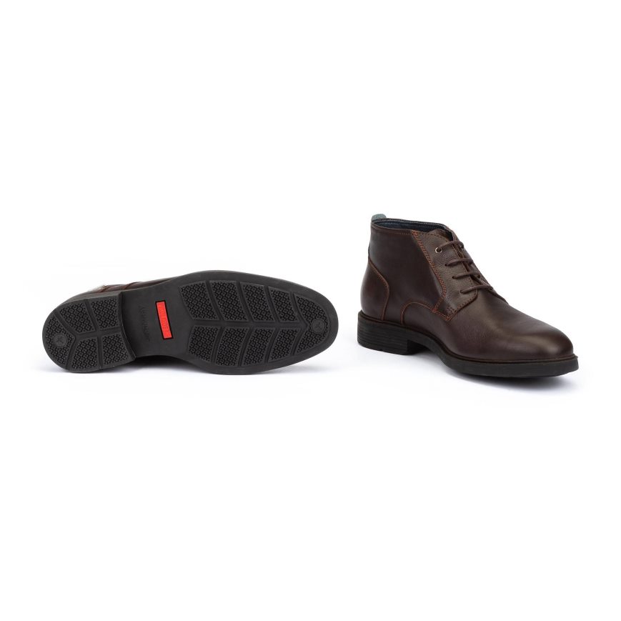 Brown Pikolinos LORCA Men's Ankle Boots | IRW124T70