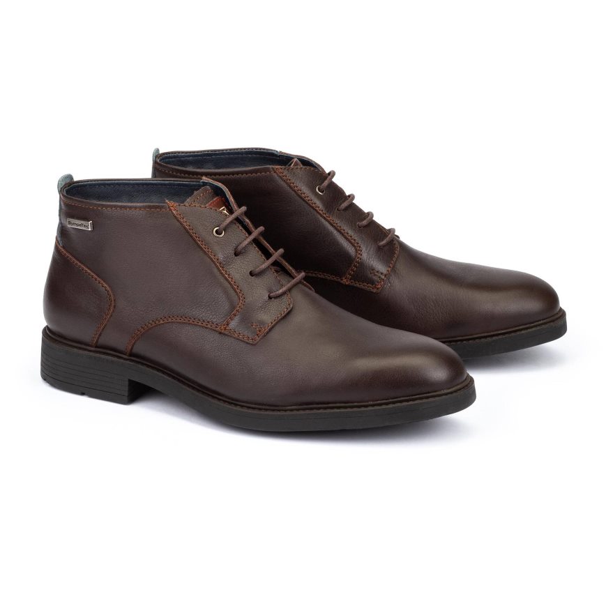 Brown Pikolinos LORCA Men's Ankle Boots | IRW124T70