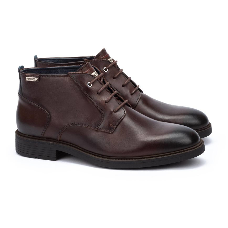 Brown Pikolinos LORCA Men's Ankle Boots | UEY183247