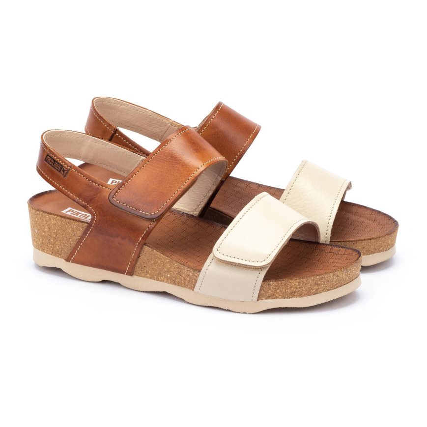 Brown Pikolinos MAHON Women's Sandals | HDCS3429T