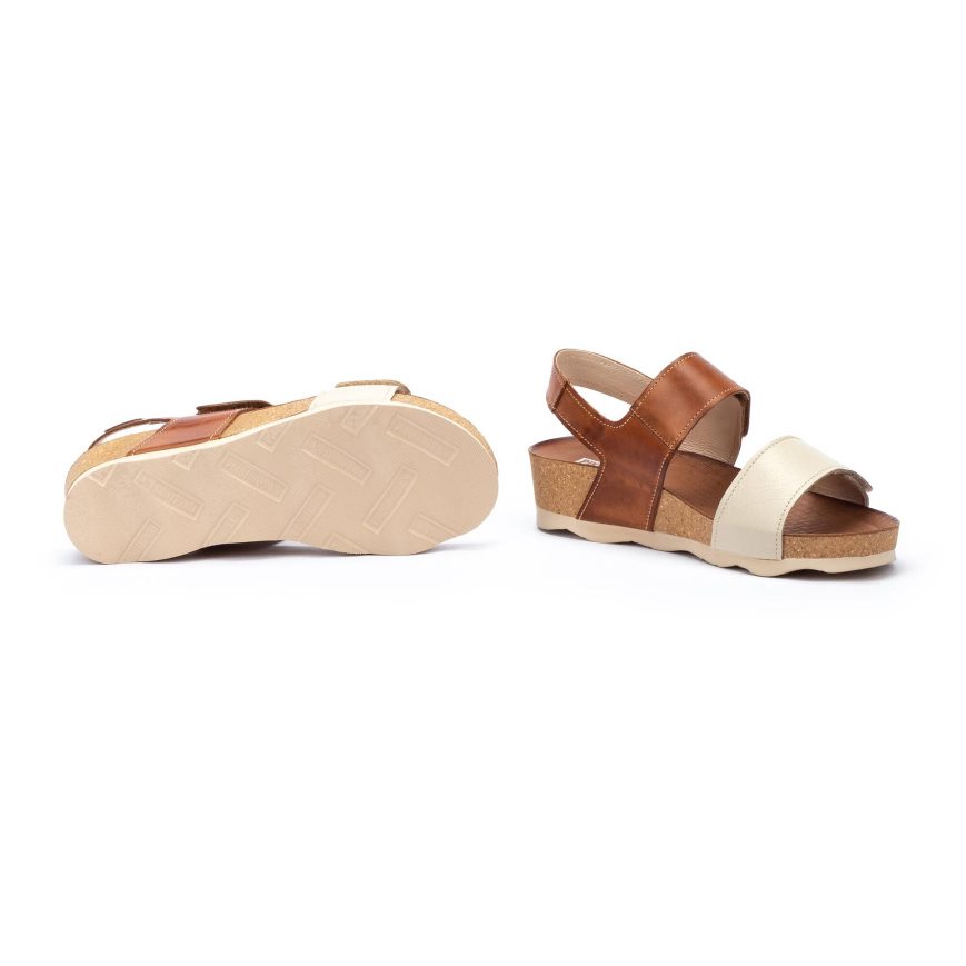 Brown Pikolinos MAHON Women's Sandals | HDCS3429T