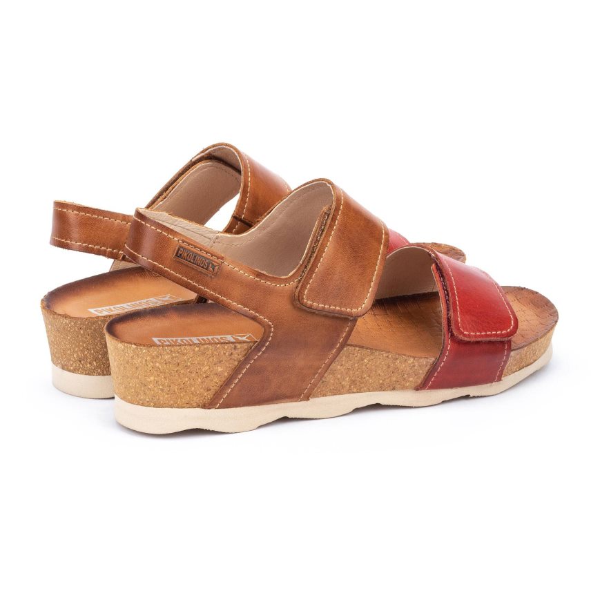 Brown Pikolinos MAHON Women's Sandals | QIRA138T9