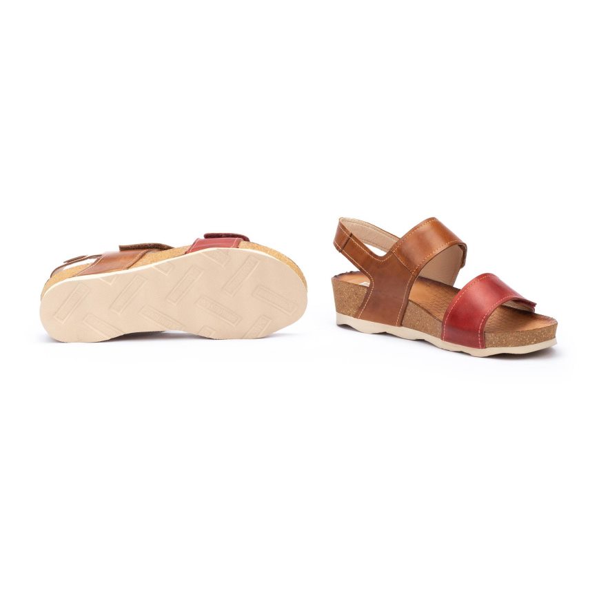 Brown Pikolinos MAHON Women's Sandals | QIRA138T9