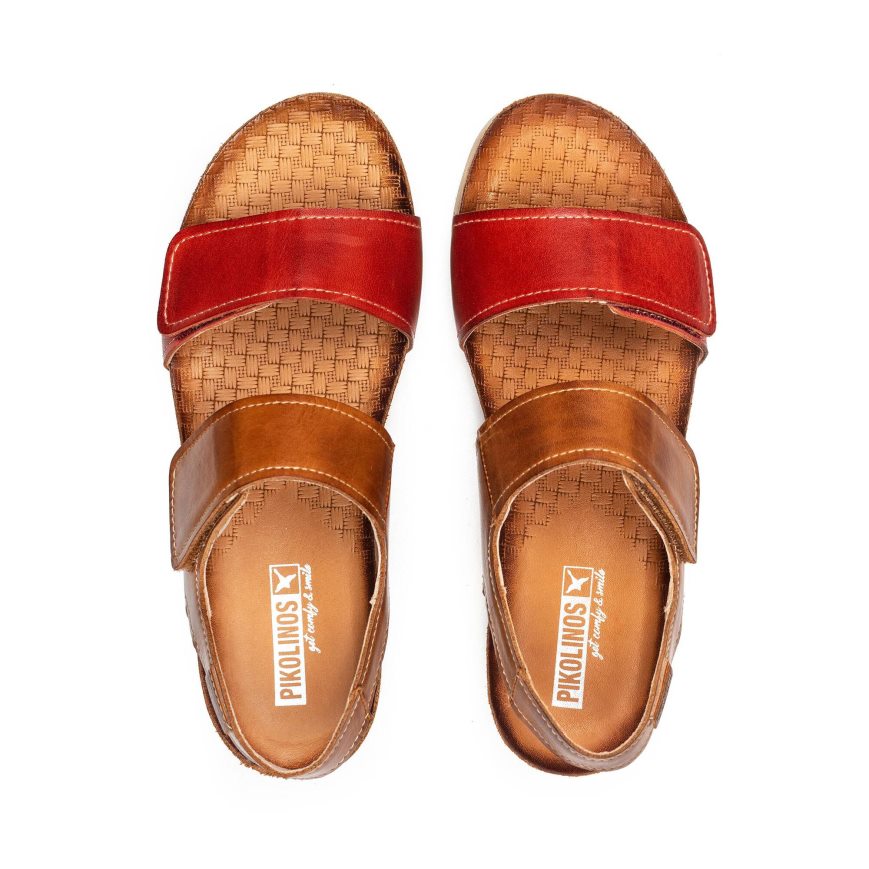 Brown Pikolinos MAHON Women's Sandals | QIRA138T9