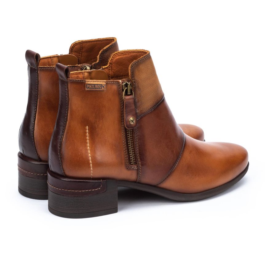 Brown Pikolinos MALAGA Women's Ankle Boots | VANS42971