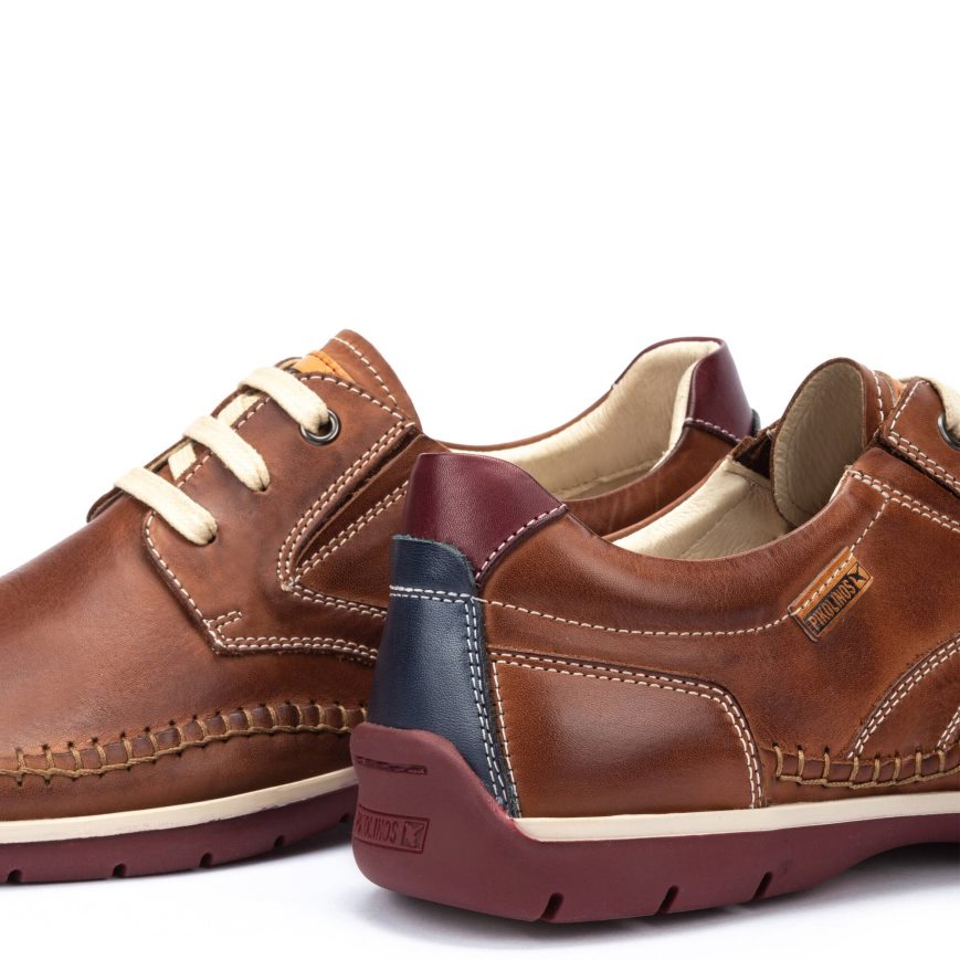 Brown Pikolinos MARBELLA Men's Boat Shoes | ASM1T8170