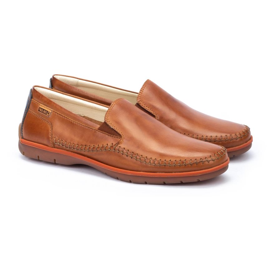 Brown Pikolinos MARBELLA Men's Moccasins | NHQC2130T