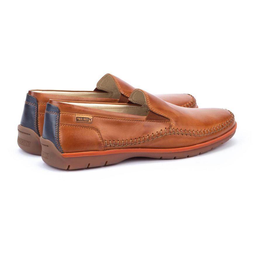 Brown Pikolinos MARBELLA Men's Moccasins | NHQC2130T