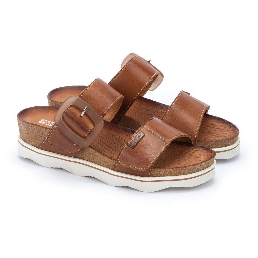 Brown Pikolinos MENORCA Women's Sandals | DIBA3T642