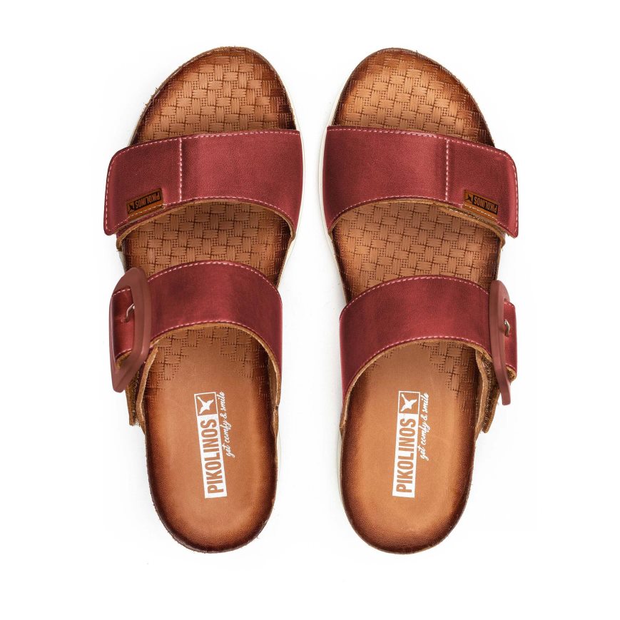 Brown Pikolinos MENORCA Women's Sandals | QOFZ29107