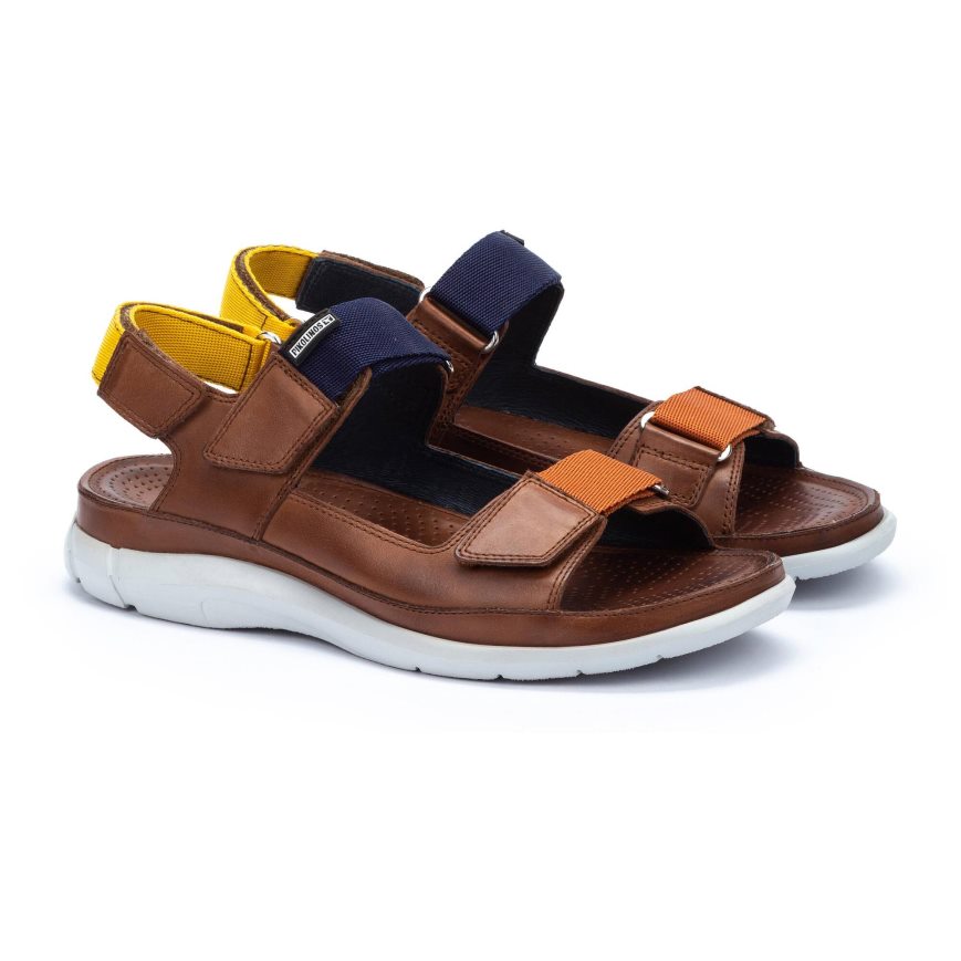 Brown Pikolinos OROPESA Men's Sandals | SNIOT4867