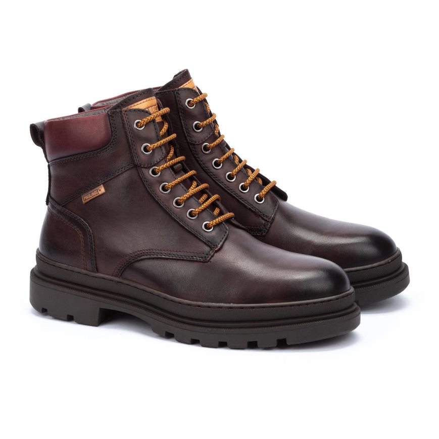 Brown Pikolinos OURENSE Men's Ankle Boots | BHQG90341