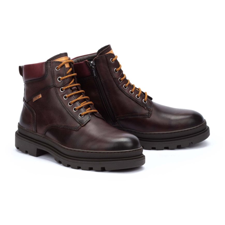 Brown Pikolinos OURENSE Men's Ankle Boots | BHQG90341