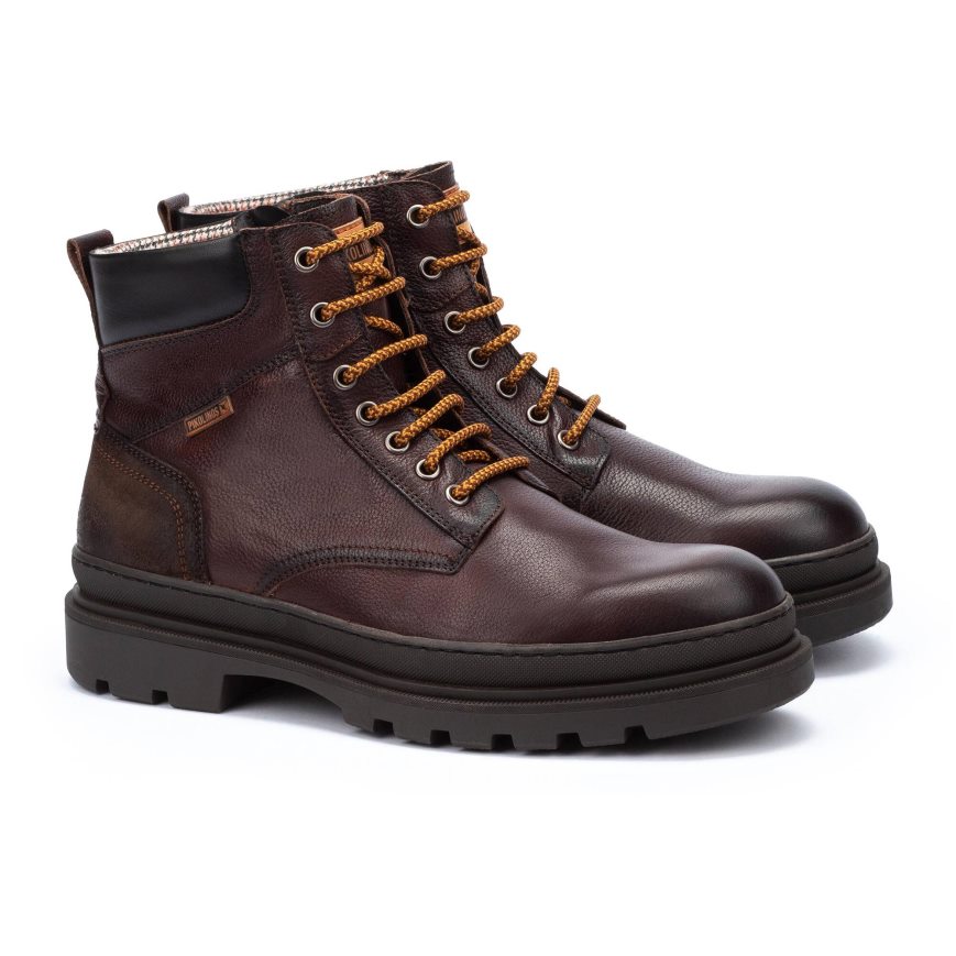 Brown Pikolinos OURENSE Men's Ankle Boots | GCEDT8379