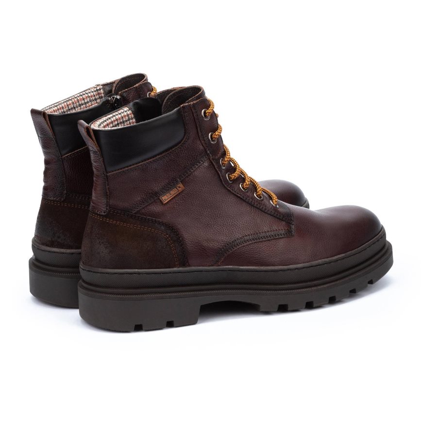 Brown Pikolinos OURENSE Men's Ankle Boots | GCEDT8379