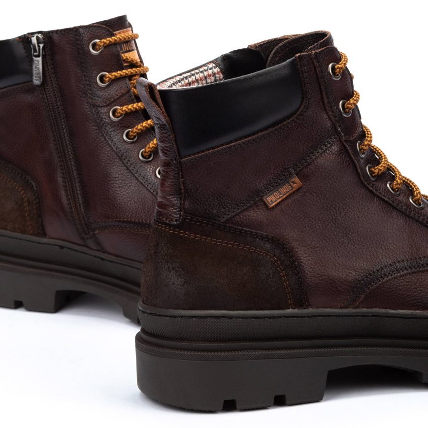 Brown Pikolinos OURENSE Men's Ankle Boots | GCEDT8379