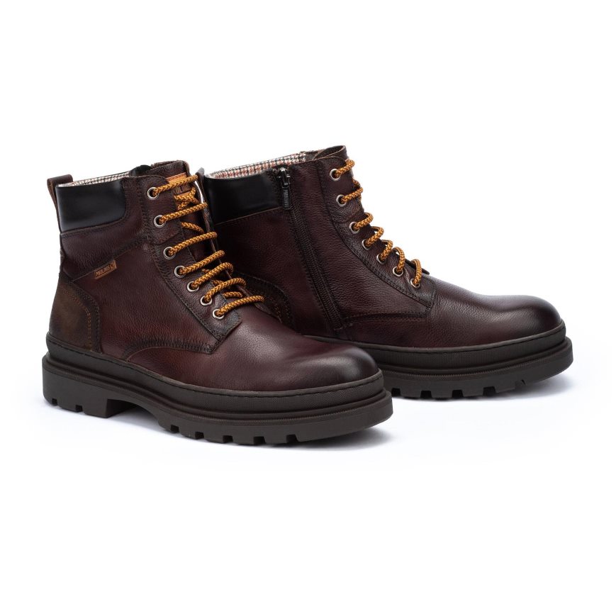 Brown Pikolinos OURENSE Men's Ankle Boots | GCEDT8379