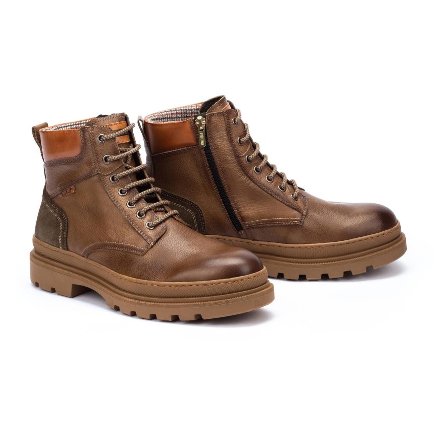 Brown Pikolinos OURENSE Men's Ankle Boots | GFJY0169T