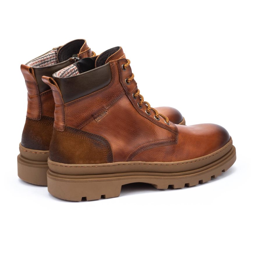 Brown Pikolinos OURENSE Men's Ankle Boots | HTWX07T81