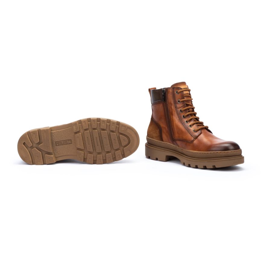 Brown Pikolinos OURENSE Men's Ankle Boots | HTWX07T81