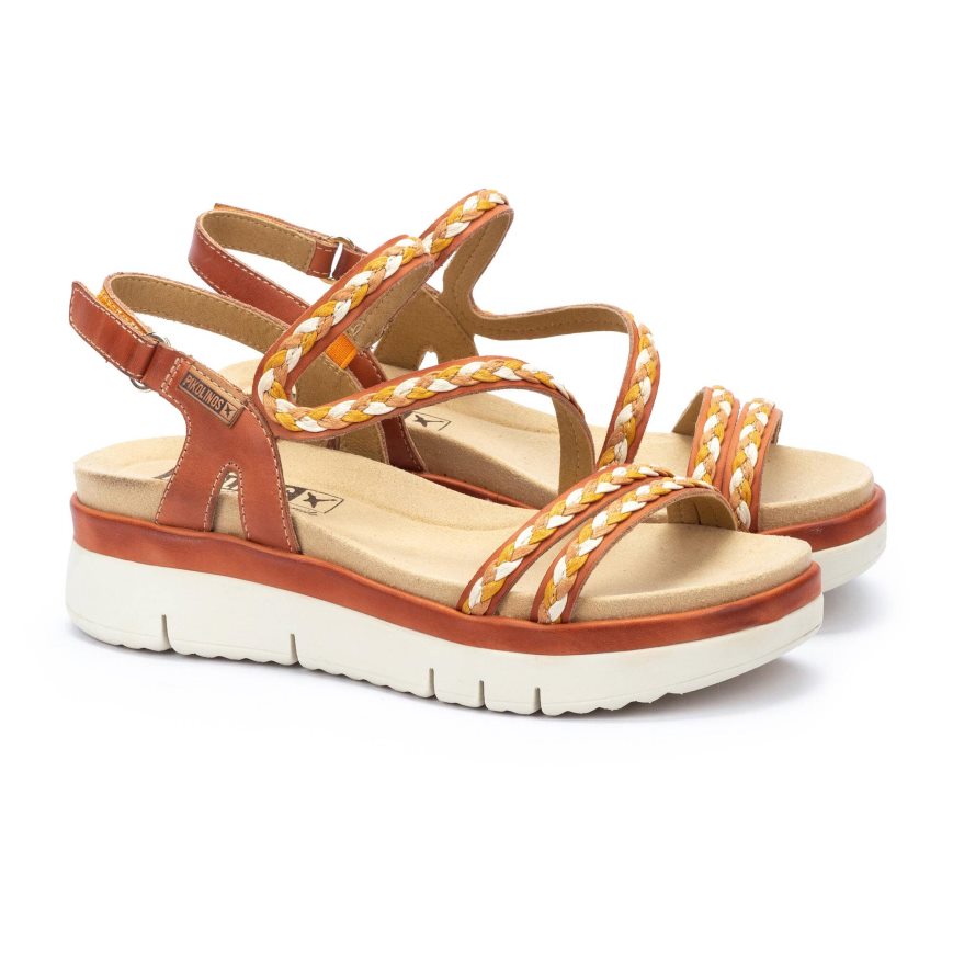 Brown Pikolinos PALMA Women's Sandals | OPDR78614