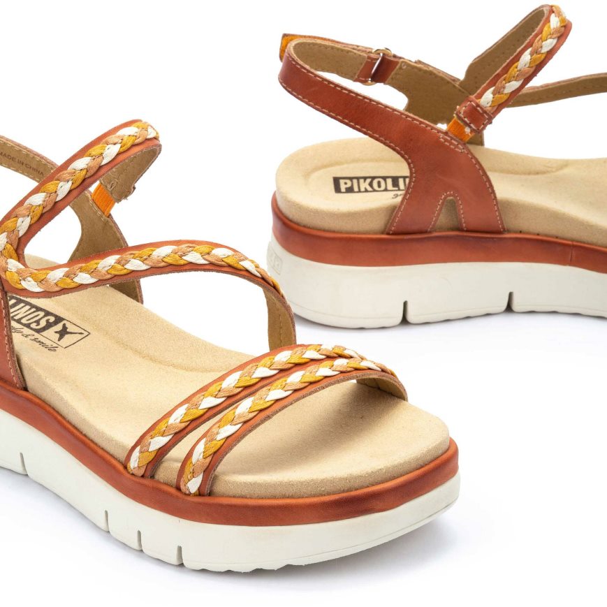 Brown Pikolinos PALMA Women's Sandals | OPDR78614