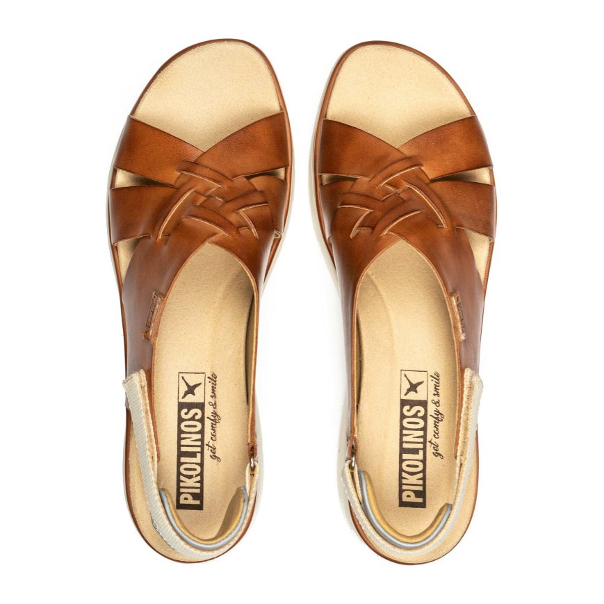 Brown Pikolinos PALMA Women's Sandals | WXDC3748T