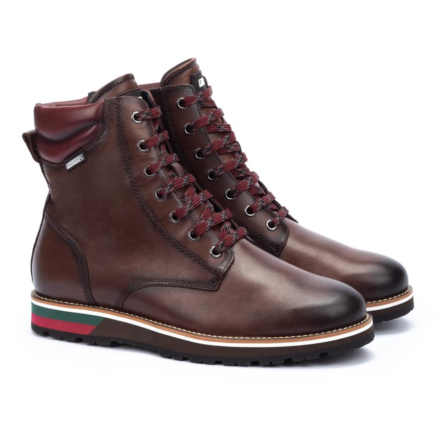 Brown Pikolinos PIRINEOS Men's Ankle Boots | XVTU61382