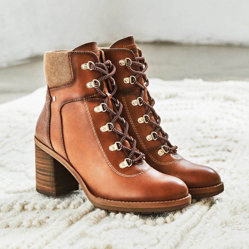 Brown Pikolinos POMPEYA Women's Ankle Boots | NMHG7836T