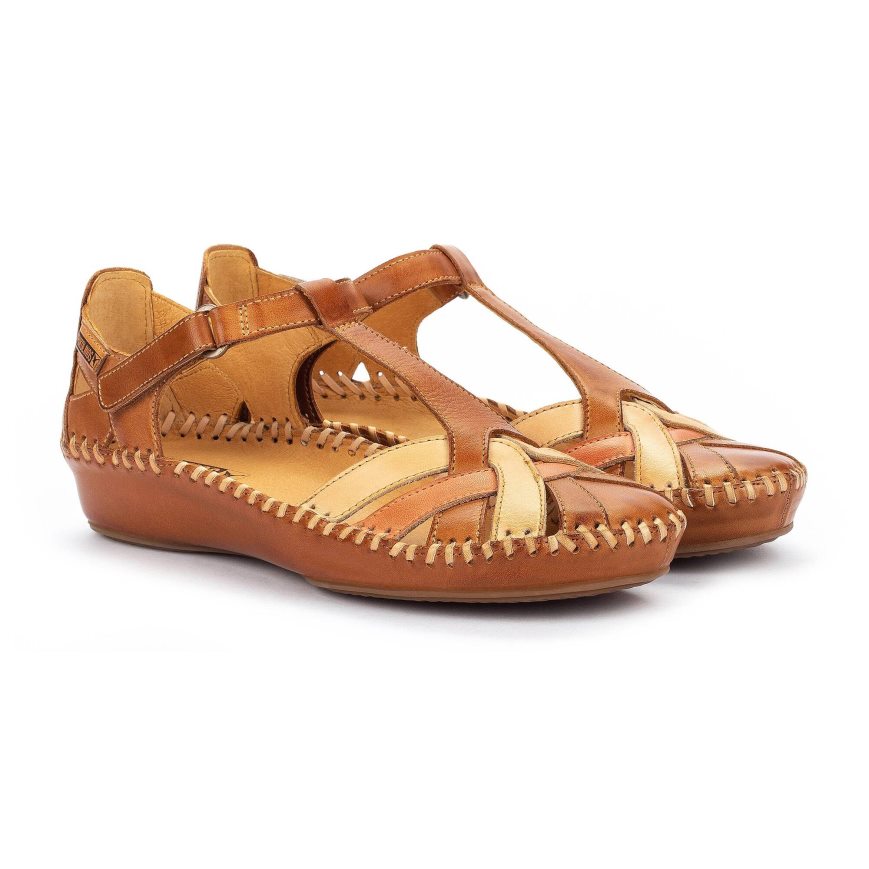 Brown Pikolinos P. VALLARTA Women's Sandals | CDAB31249