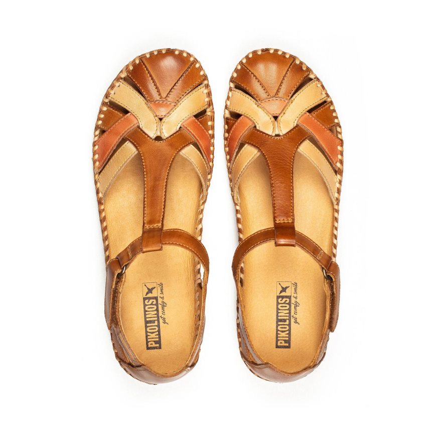 Brown Pikolinos P. VALLARTA Women's Sandals | CDAB31249