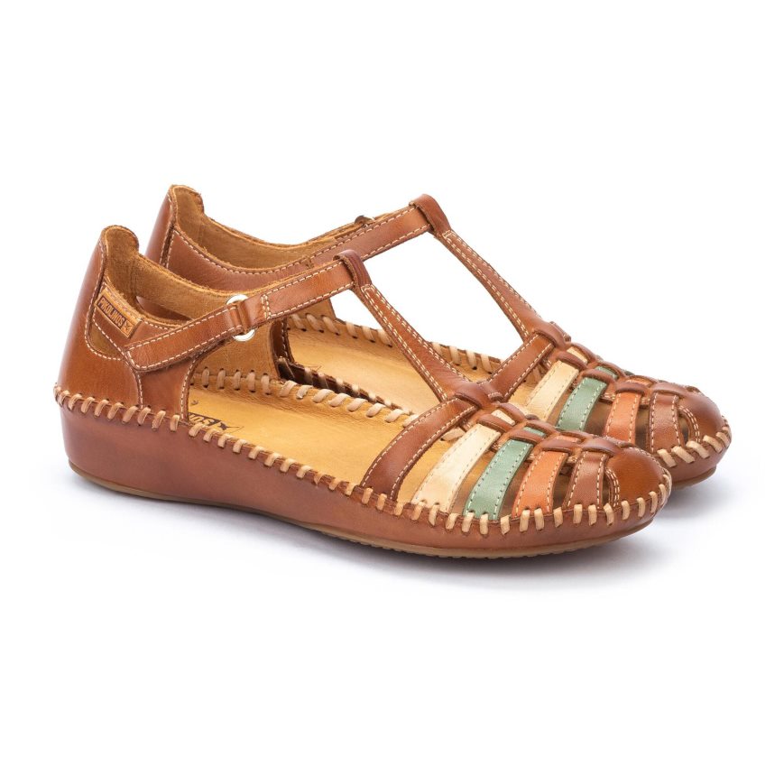 Brown Pikolinos P. VALLARTA Women's Sandals | MVBST4320