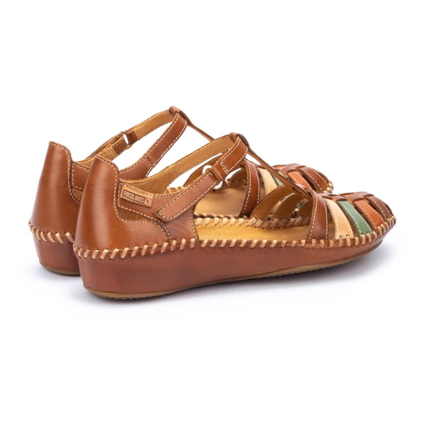 Brown Pikolinos P. VALLARTA Women's Sandals | MVBST4320