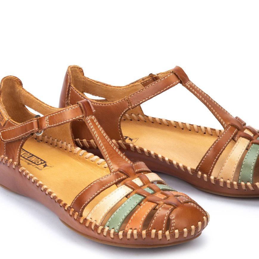 Brown Pikolinos P. VALLARTA Women's Sandals | MVBST4320