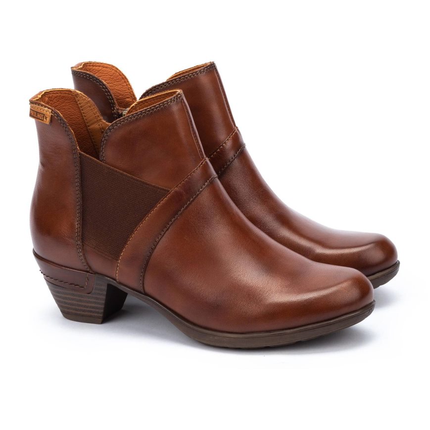 Brown Pikolinos ROTTERDAM Women's Ankle Boots | YSDU12769