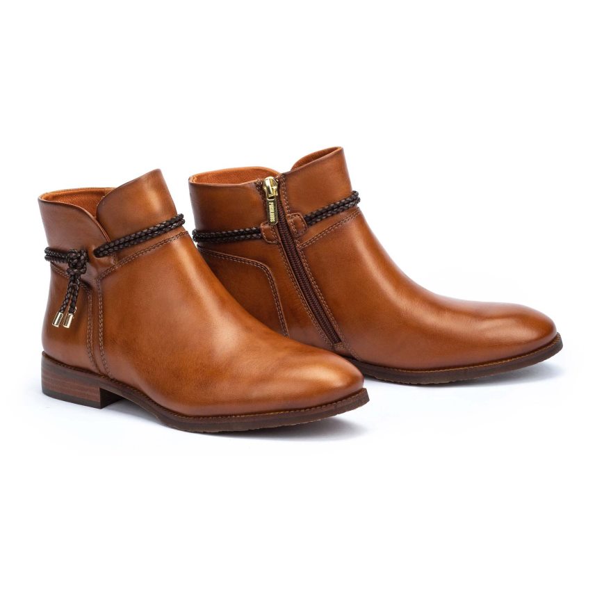 Brown Pikolinos ROYAL W4D-8908 Women's Ankle Boots | OEPT97214