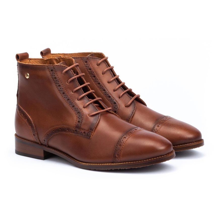 Brown Pikolinos ROYAL Women's Ankle Boots | BQZS4690T