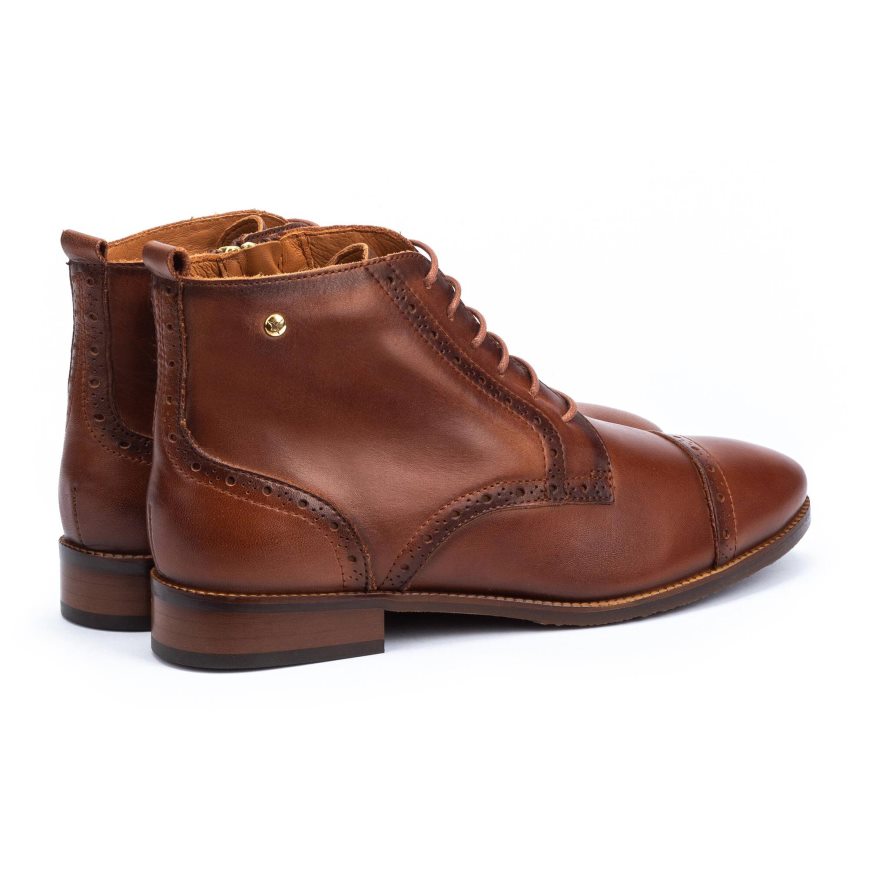 Brown Pikolinos ROYAL Women's Ankle Boots | BQZS4690T