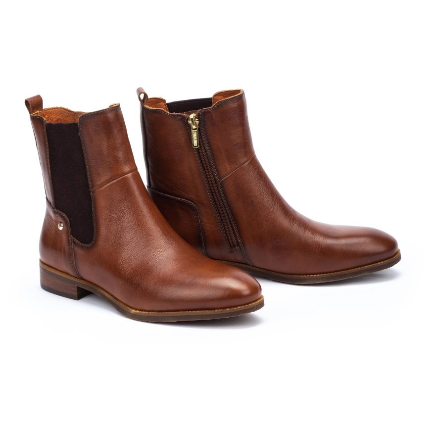 Brown Pikolinos ROYAL Women's Ankle Boots | UPQH692T0