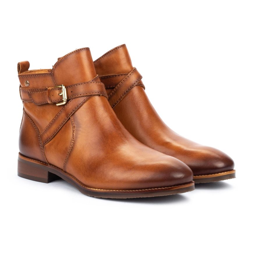 Brown Pikolinos ROYAL Women's Ankle Boots | VRIX81947