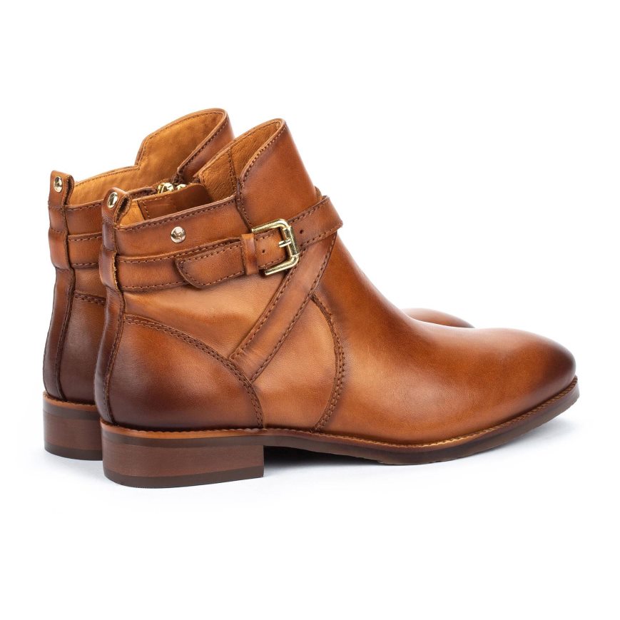 Brown Pikolinos ROYAL Women's Ankle Boots | VRIX81947