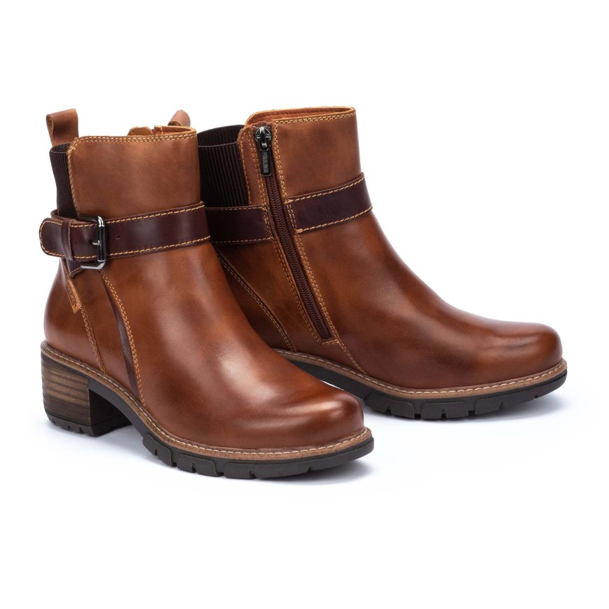 Brown Pikolinos SAN SEBASTIAN Women's Ankle Boots | BXFG913T4