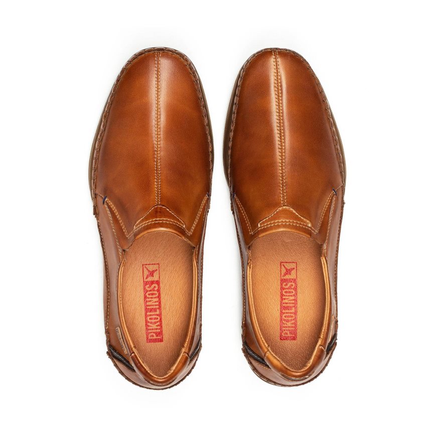 Brown Pikolinos SAN TELMO Men's Moccasins | WLYV89031