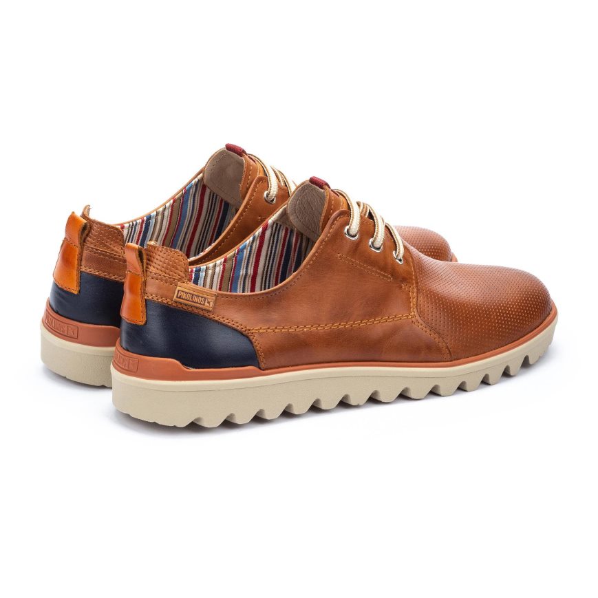 Brown Pikolinos TABERNAS Men's Lace Up Shoes | EVYJ49108