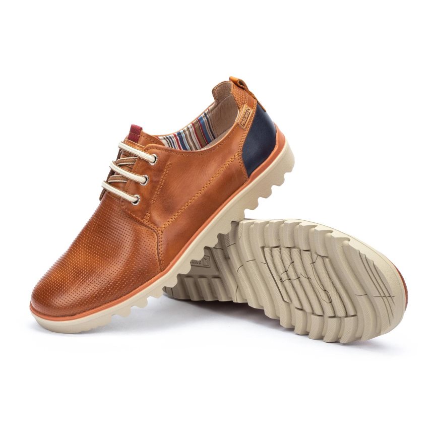 Brown Pikolinos TABERNAS Men's Lace Up Shoes | EVYJ49108