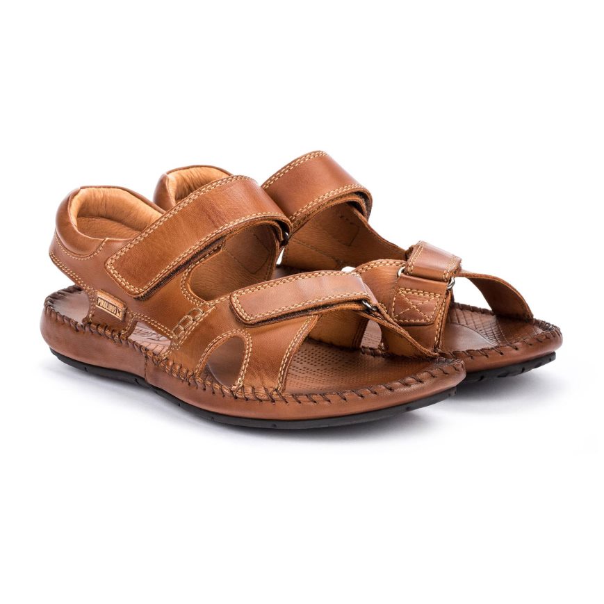 Brown Pikolinos TARIFA Men's Sandals | BRPL46T31