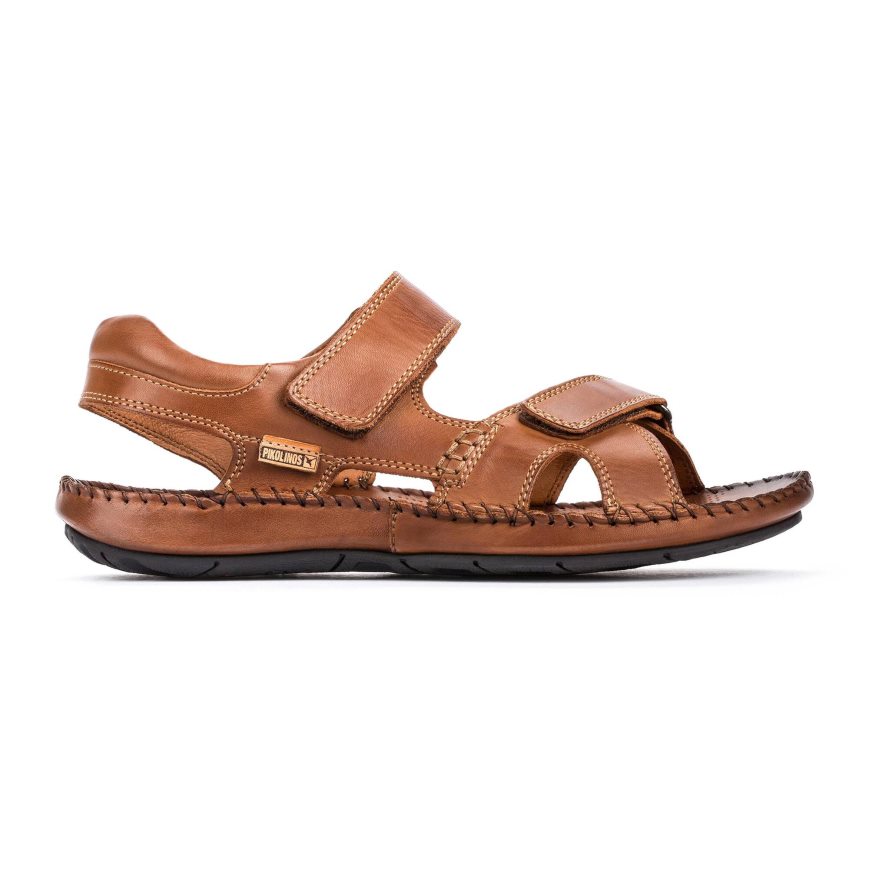 Brown Pikolinos TARIFA Men\'s Sandals | BRPL46T31