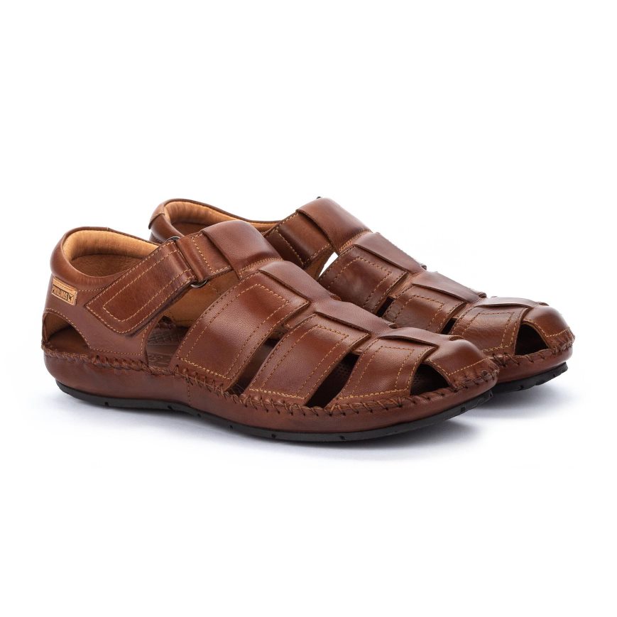 Brown Pikolinos TARIFA Men's Sandals | COYDT7436