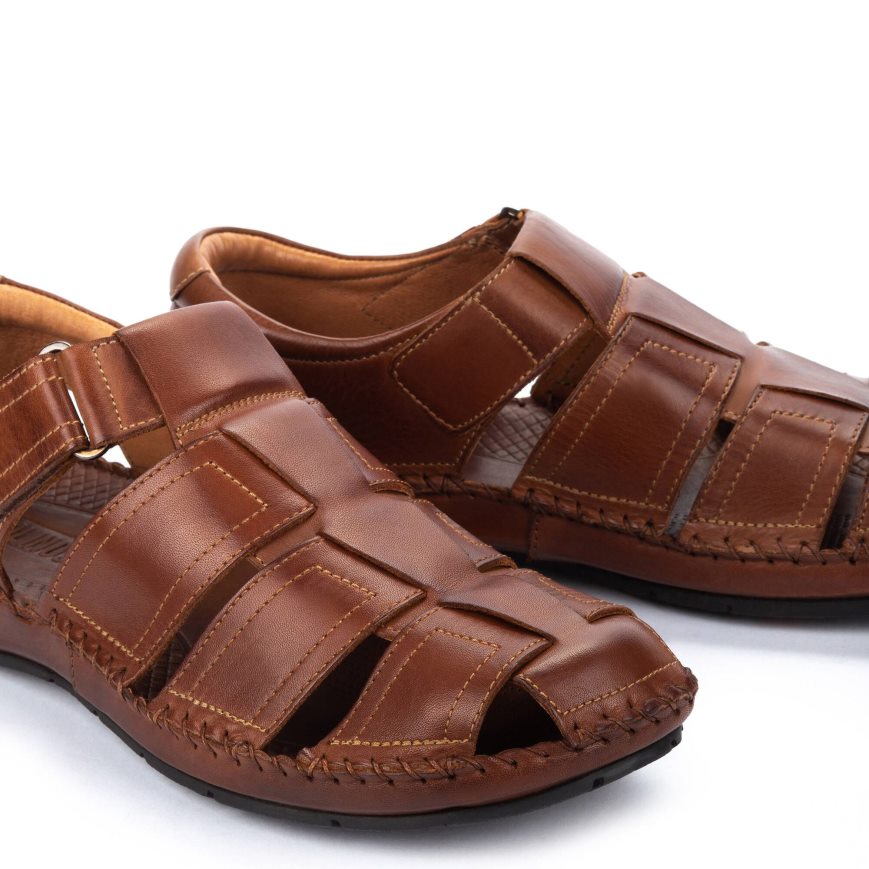 Brown Pikolinos TARIFA Men's Sandals | COYDT7436