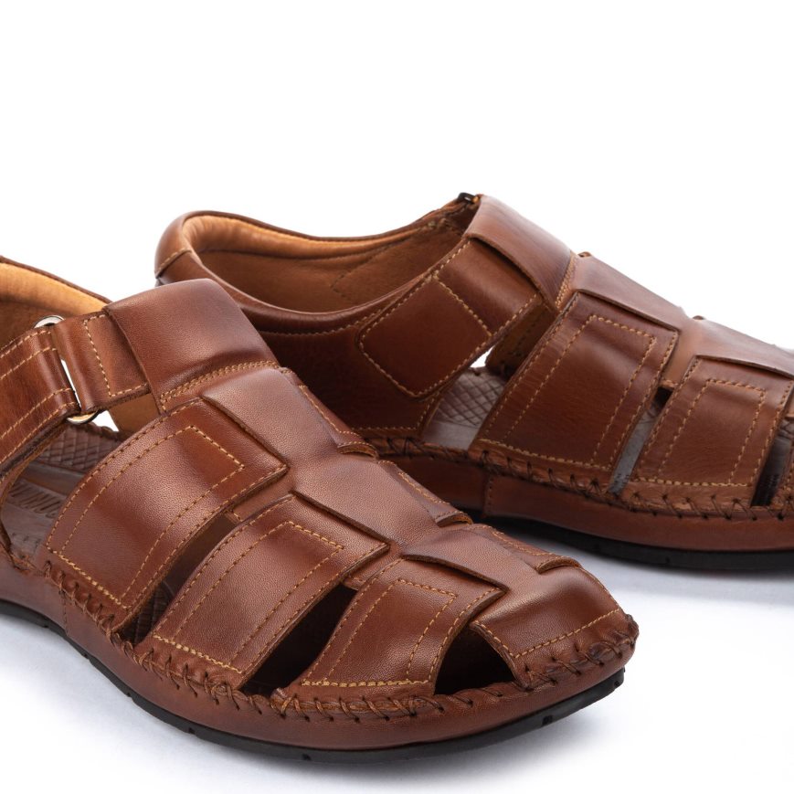 Brown Pikolinos TARIFA Men's Sandals | CPFS1T283